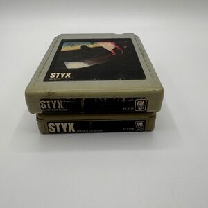 Styx Cornerstone Pieces of Eight 8 Track Tapes Lot of 2 UNTESTED vintage
